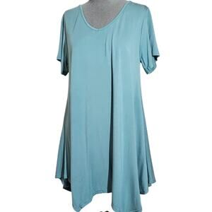 Blue V Neck Tee Shirt Size Medium